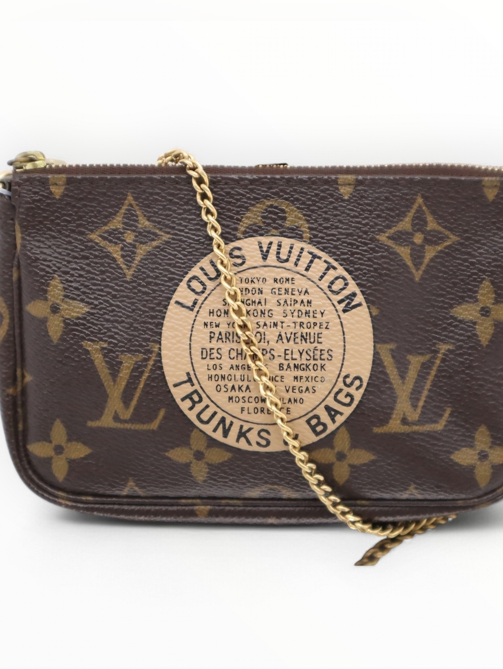 Louis Vuitton Trunks & Bags Pochette Accesoires Mini Brown Monogram